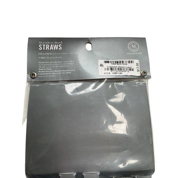 NWT Martha Stewart Good Things Stainless Steel Beverage Straw Rainbow Iridescent - Picture 6 of 8